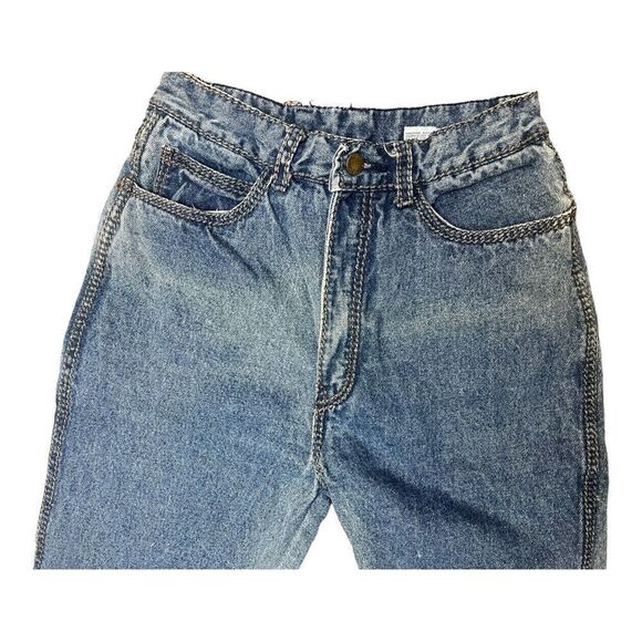 Vintage Jordache High Waist  Jeans 90s Mom Straight Braided Stitch Sz 26 Western - Picture 6 of 9